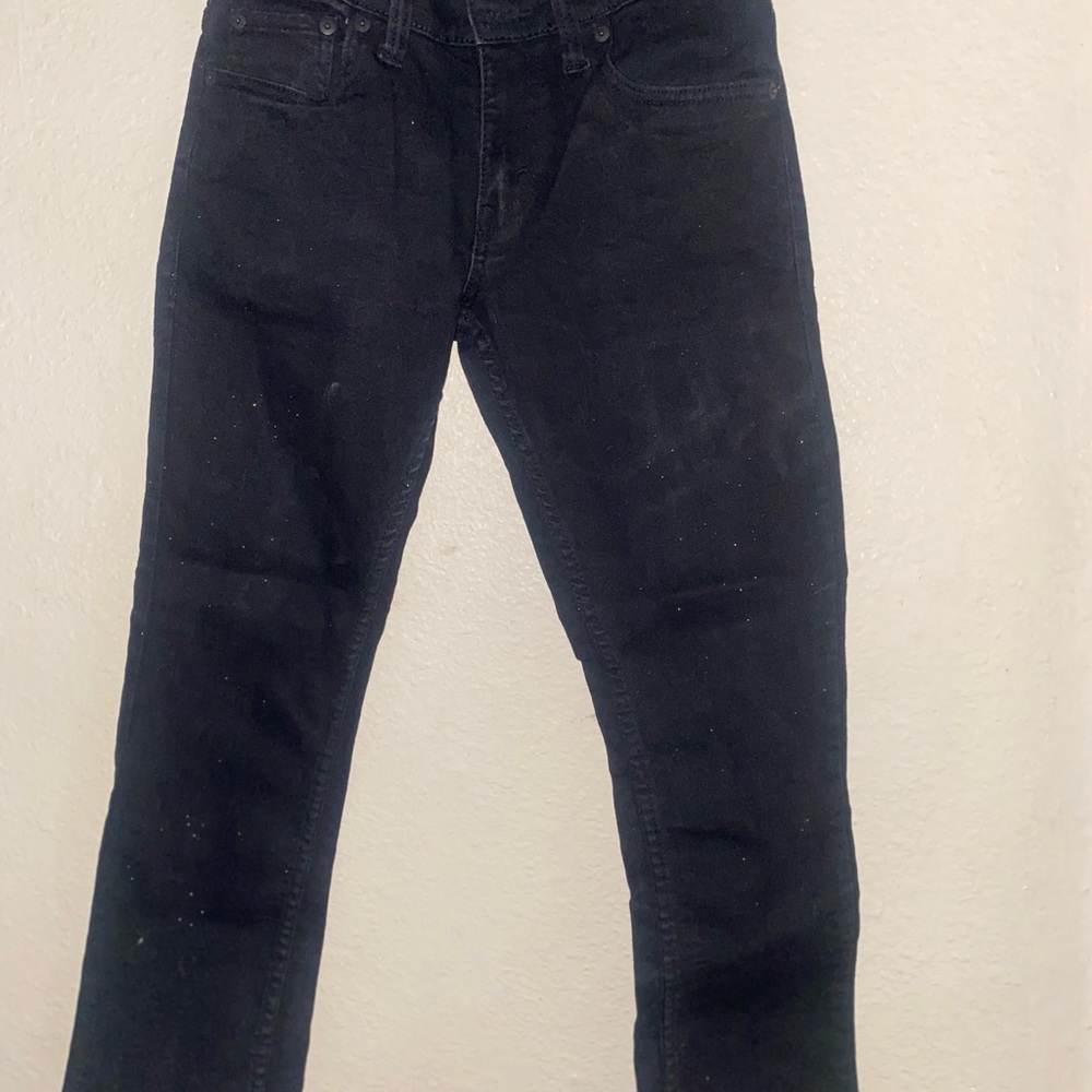 Levi's Men's Dark Black Straight Jeans